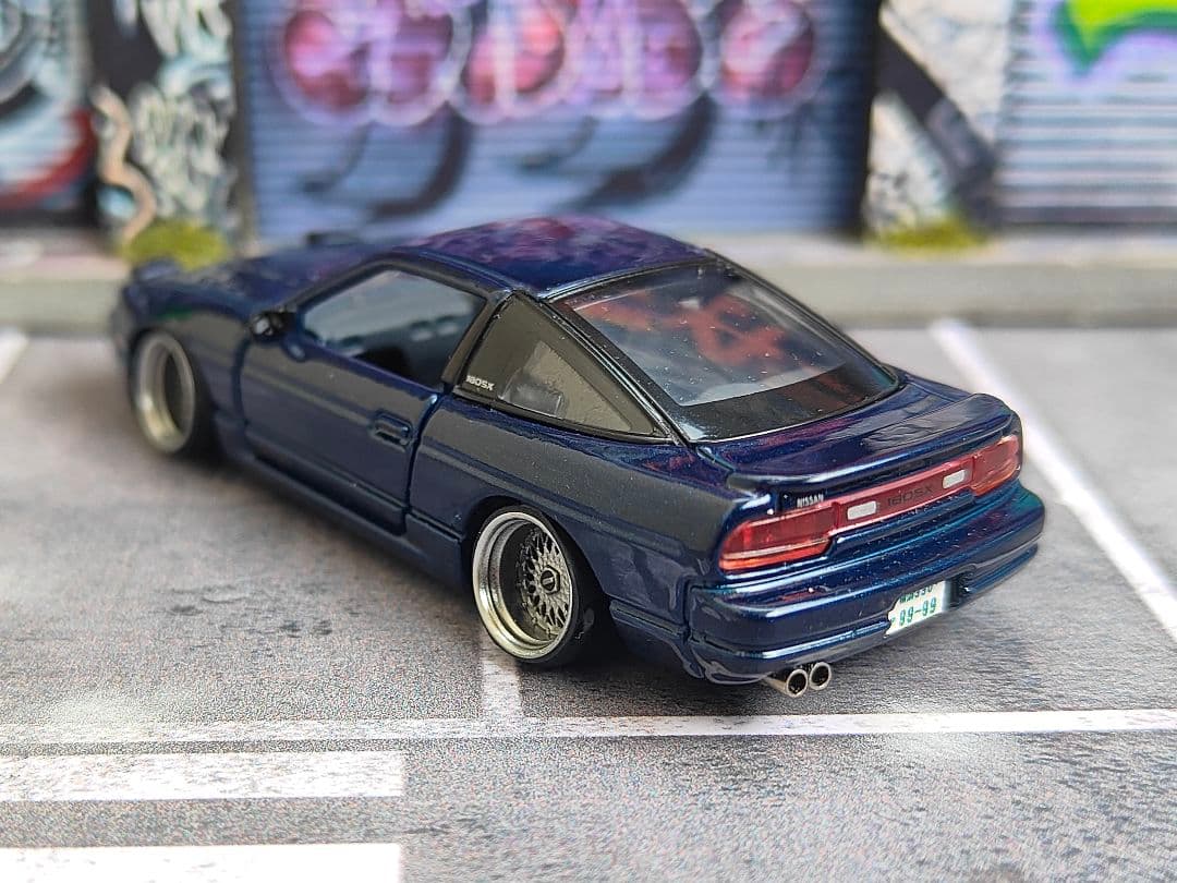トミカ改造 日産 180sx ワンエイティー プレミアム☆深リムホットウィールa