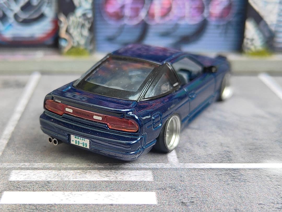 トミカ改造 日産 180sx ワンエイティー プレミアム☆深リムホットウィールa