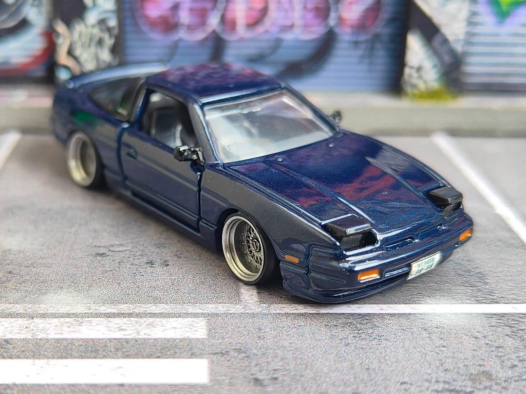 トミカ改造 日産 180sx ワンエイティー プレミアム☆深リムホットウィールa