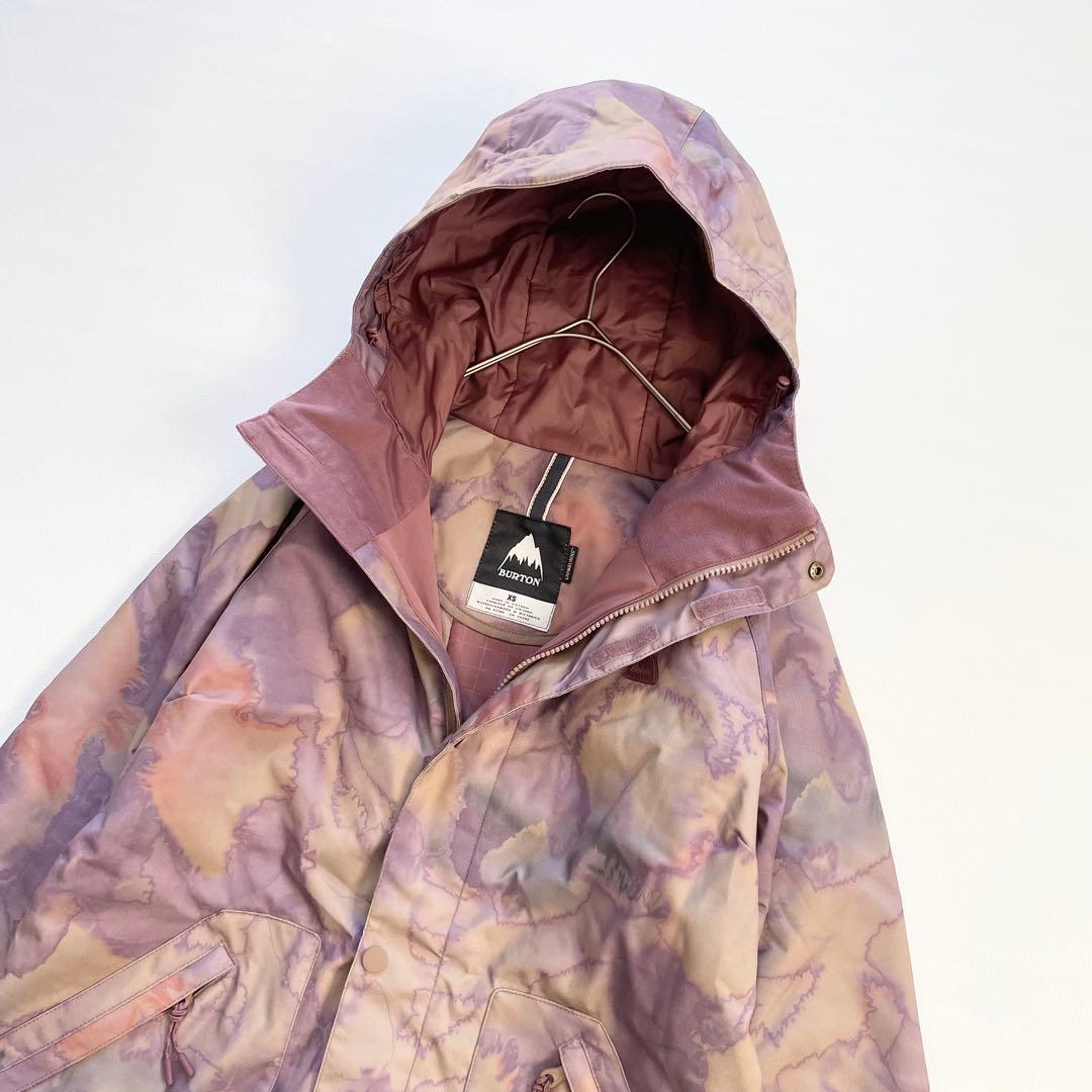 4434【美品】バートン スノボウェア ジャケット 中綿入り レース柄プリント