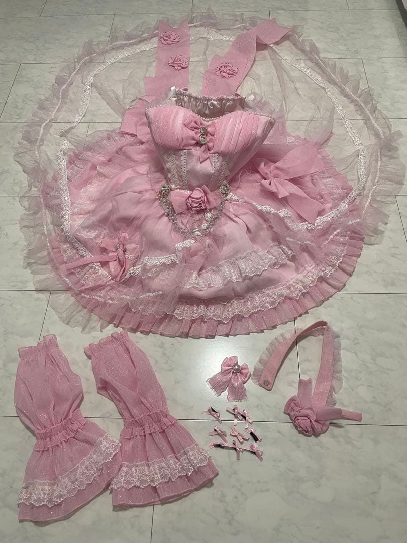 ゴスロリ・ロリータ ピンクドレス コスプレ　天使系　姫系