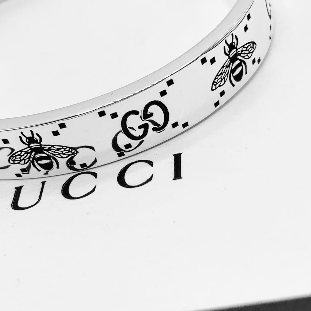 【未使用に近い/レア】GUCCI バングル　ビー　蜂　GG インターロッキング