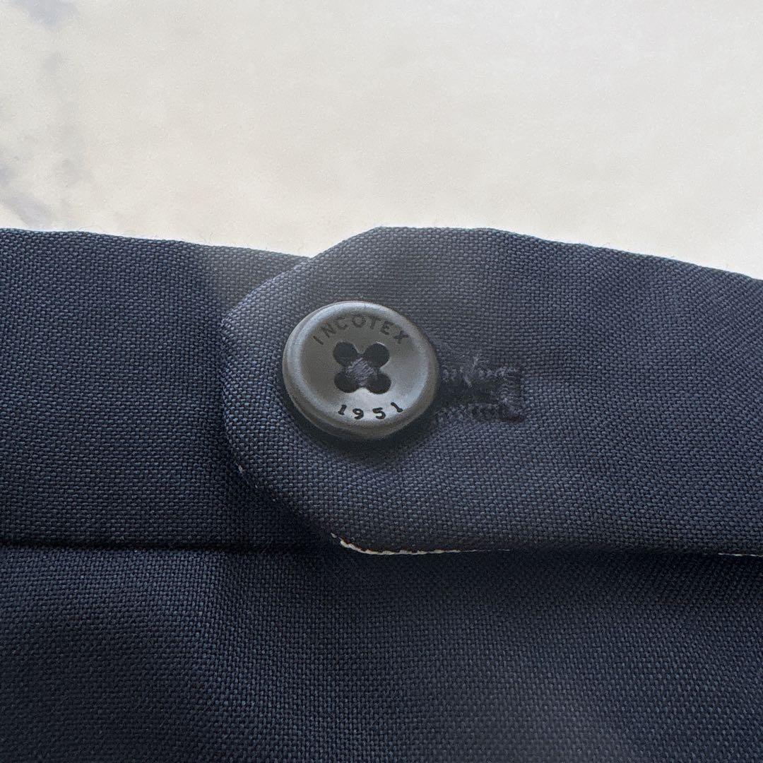 インコテックス スラックス SUPER130's ネイビー PT01 48
