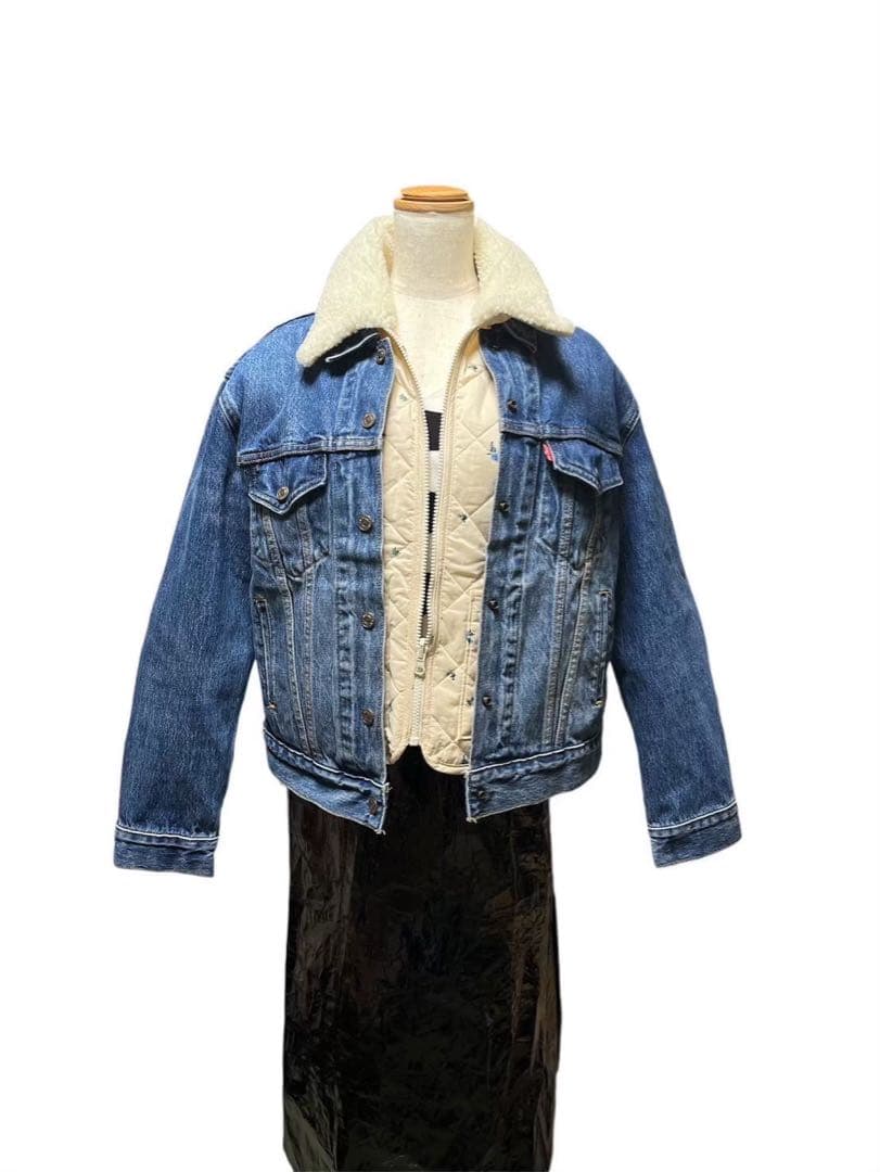 美品◎新品付きLevi'sリーバイスデニムジャケット 3ウェイ　花柄