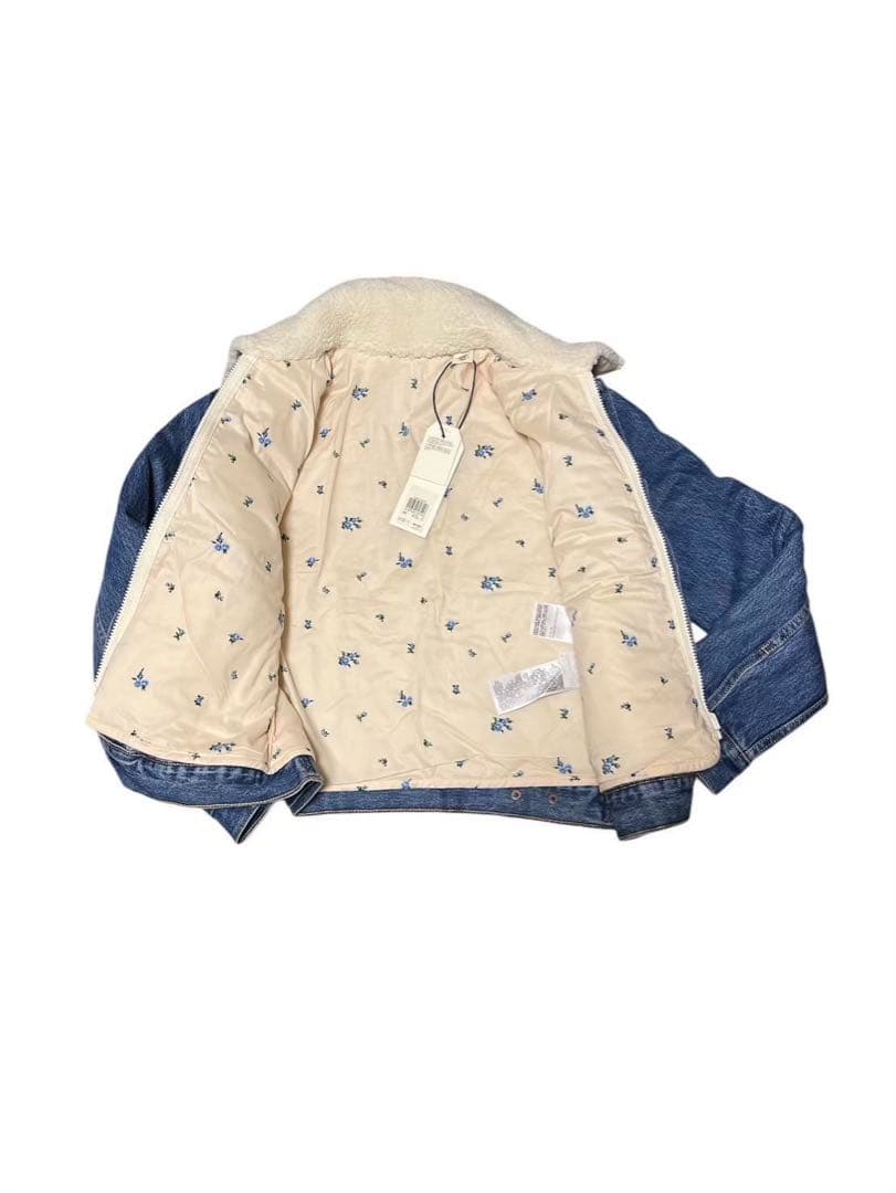 美品◎新品付きLevi'sリーバイスデニムジャケット 3ウェイ　花柄