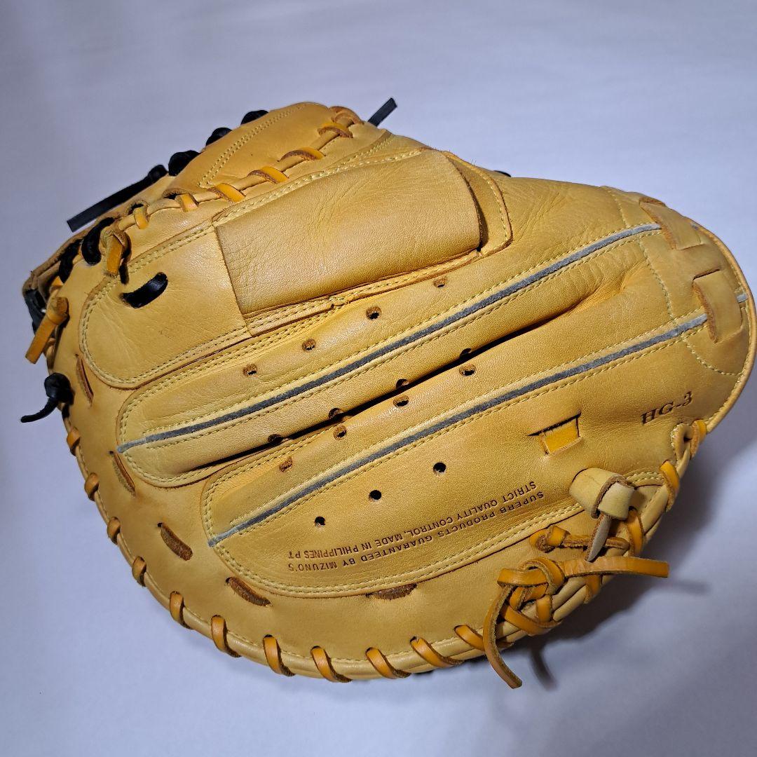 ミズノ FIELDGLISTER 軟式キャッチャーミット イエロー　オイル付き