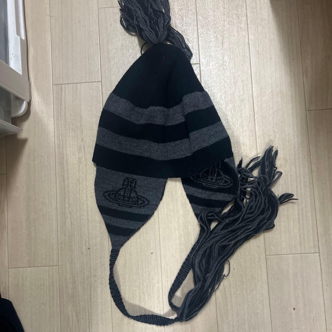 Vivienne Westwood 帽子　ニット帽 黒　グレー