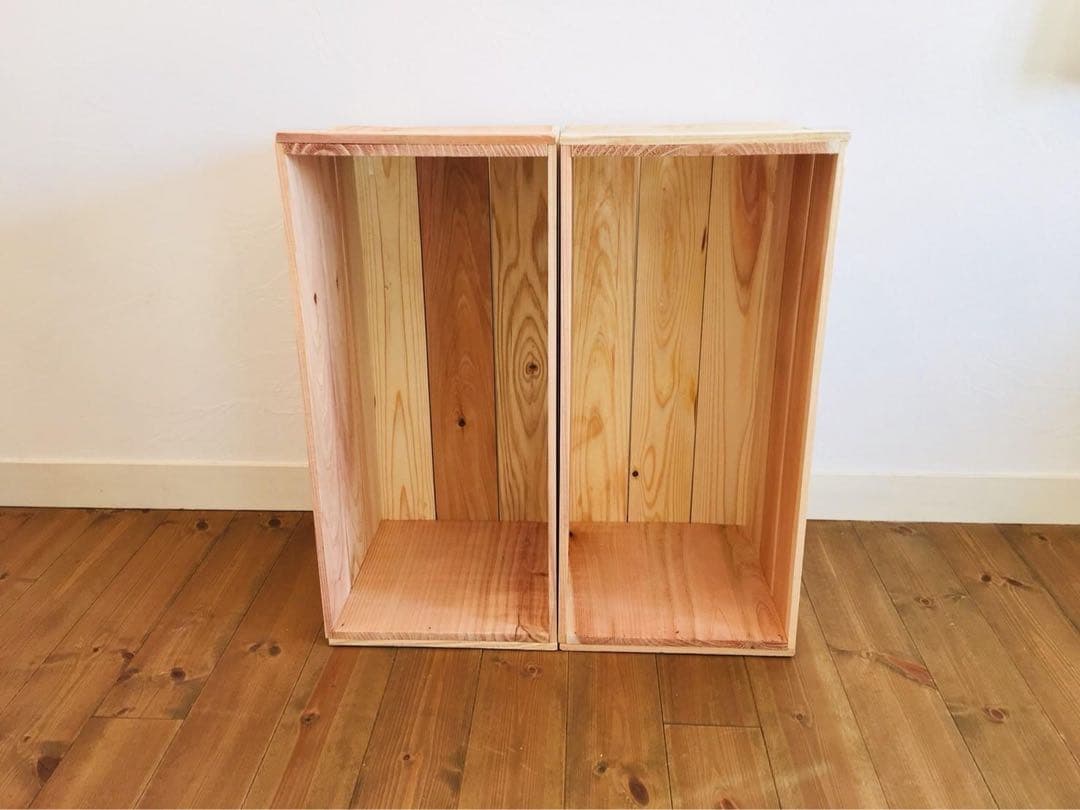 新品 りんご箱 10箱 // 木箱 本棚 収納 陳列 ケース まとめ売り 什器