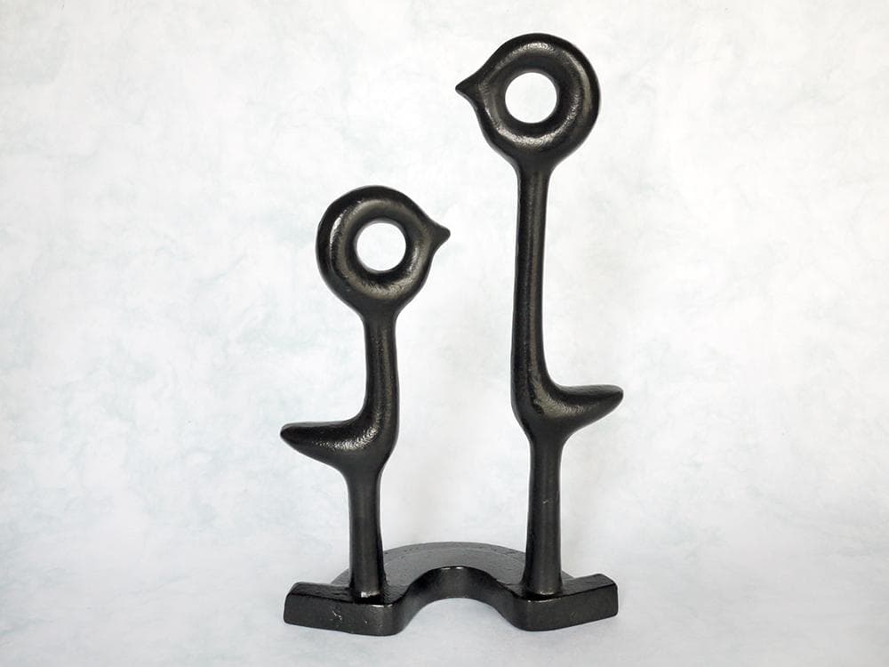 南部鉄器 ブックエンド バード　2体セット　馬場忠寛