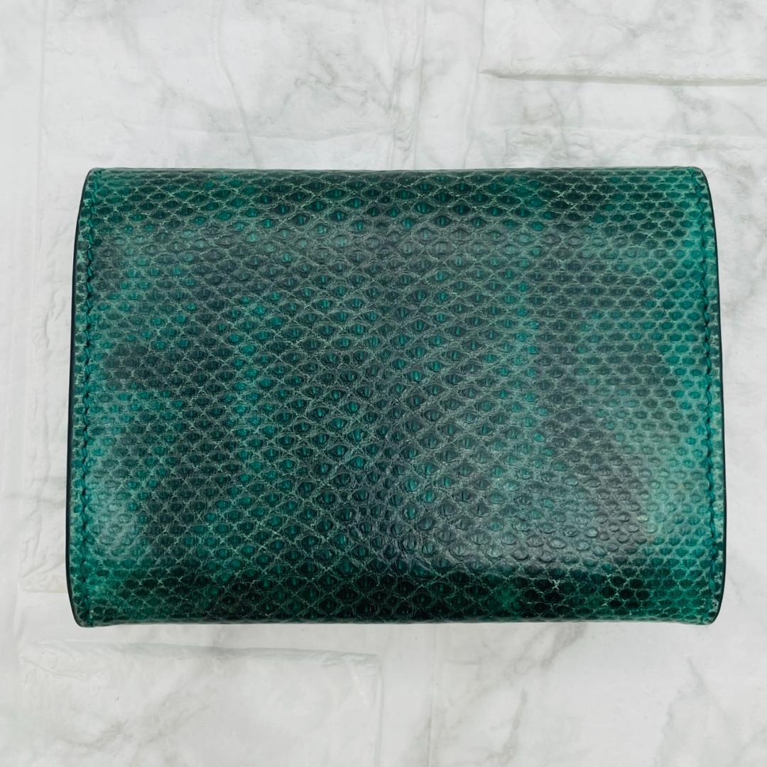 希少✨極美品/RFID搭載 BVLGARI カードケース　パイソン サークルロゴ