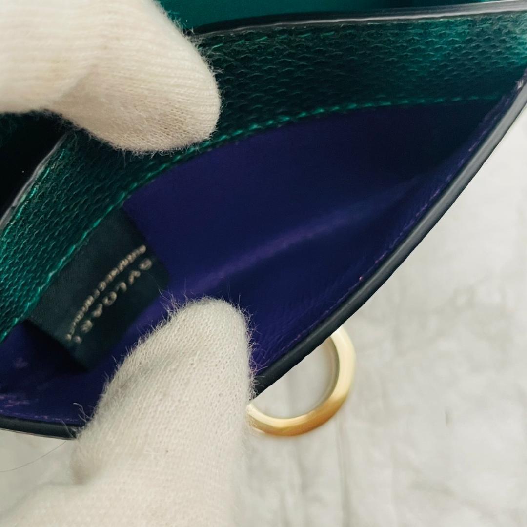 希少✨極美品/RFID搭載 BVLGARI カードケース　パイソン サークルロゴ