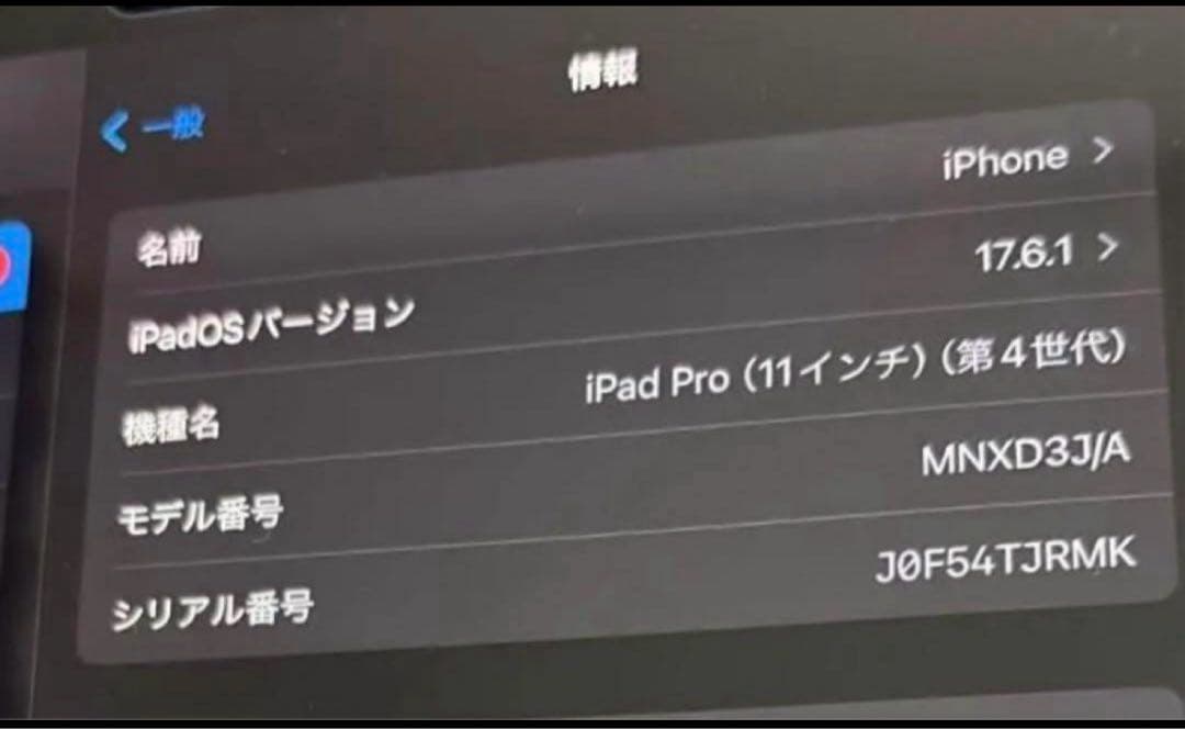 iPad Pro 11インチ　第四世代