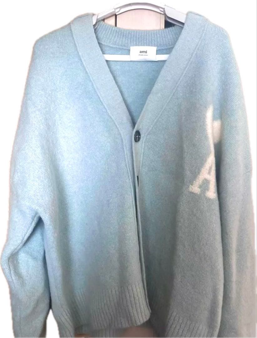 ami paris アミパリス　水色カーディガン