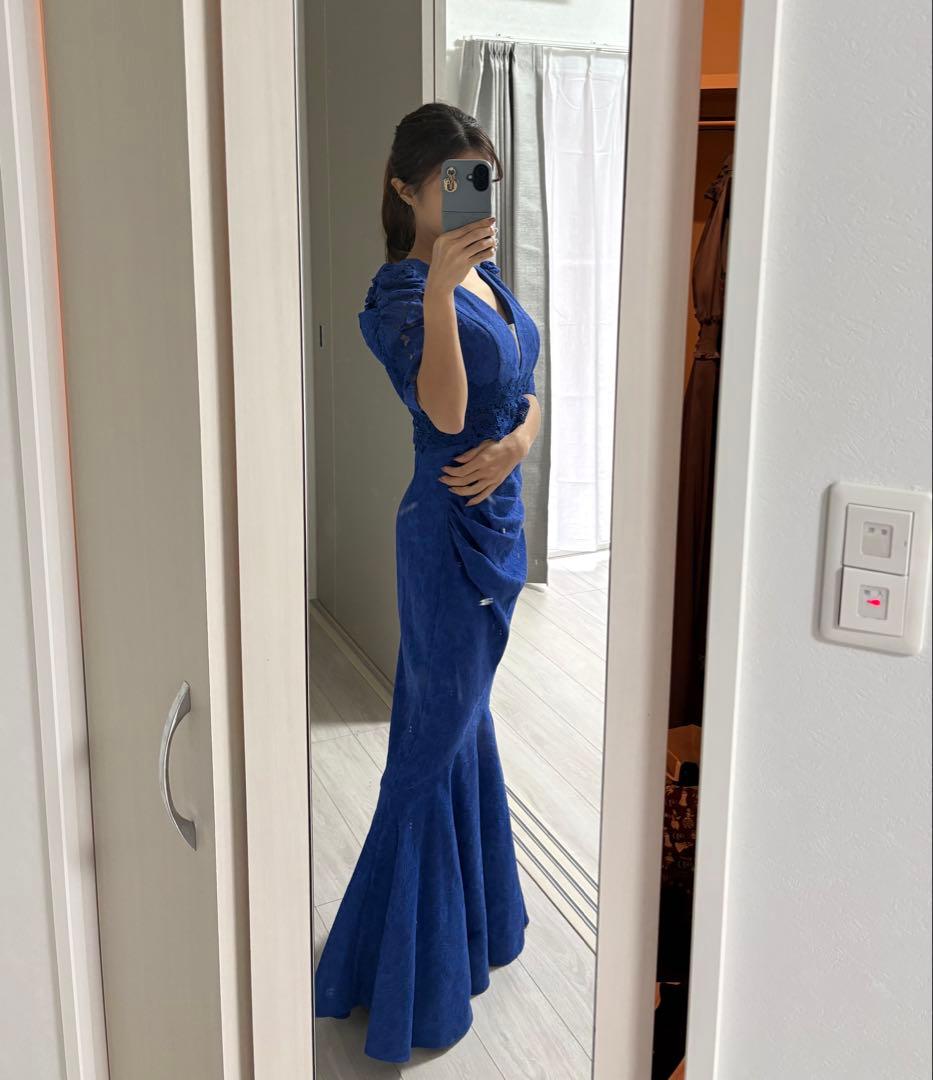 sugar 青いフレアドレス