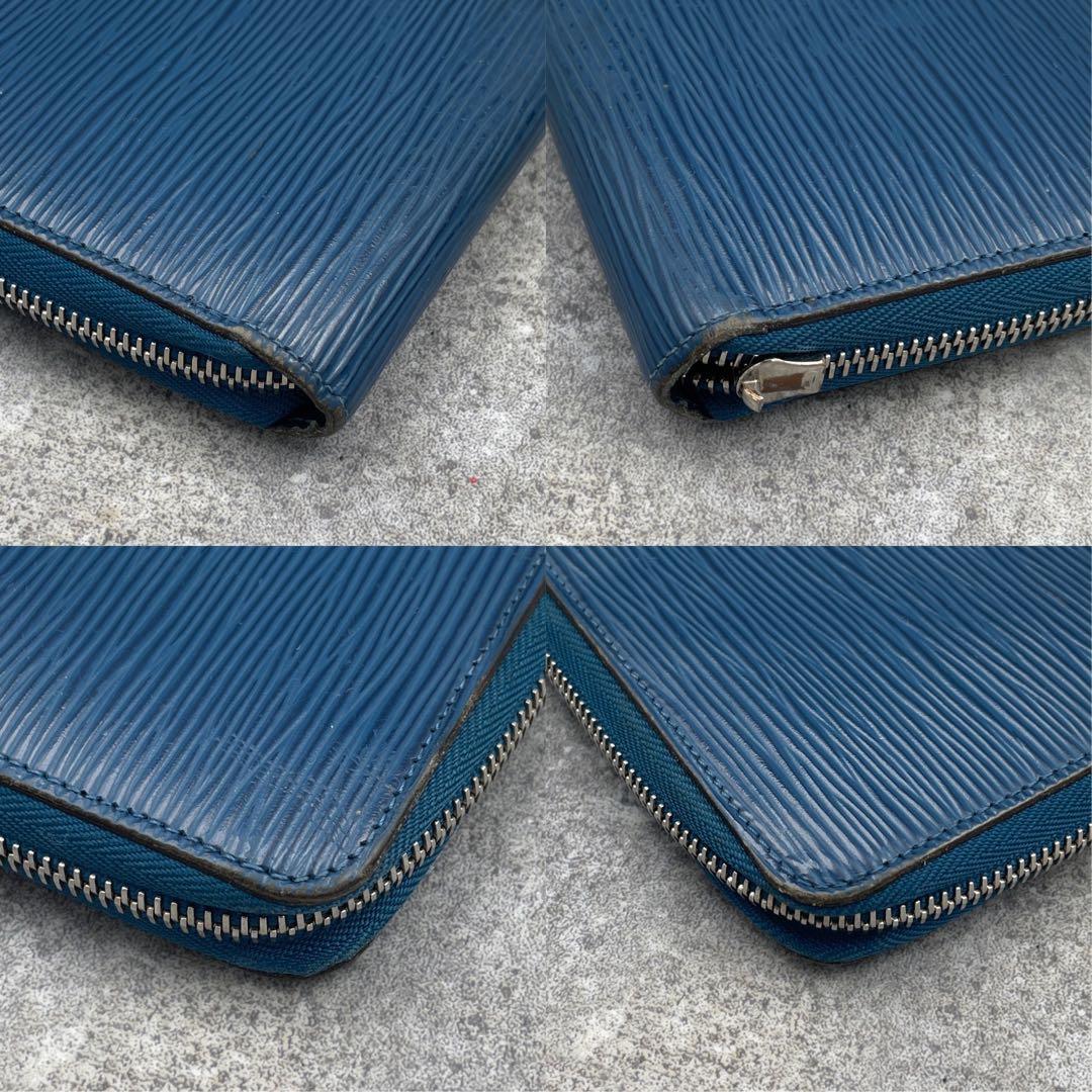 【良品】ルイヴィトン　長財布　エピ　青　ブルー　レザー　ジッピーウォレット