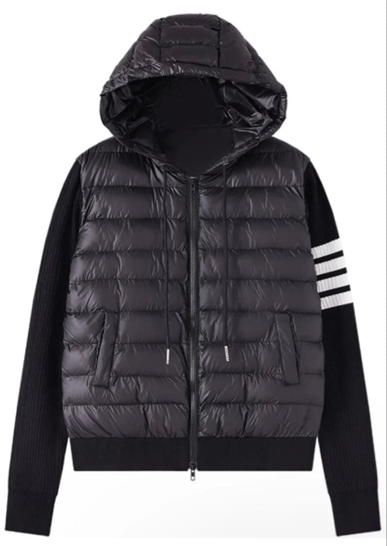 【IVY golf】フーディーパッチアンバーダウンジャケット（ブラック）