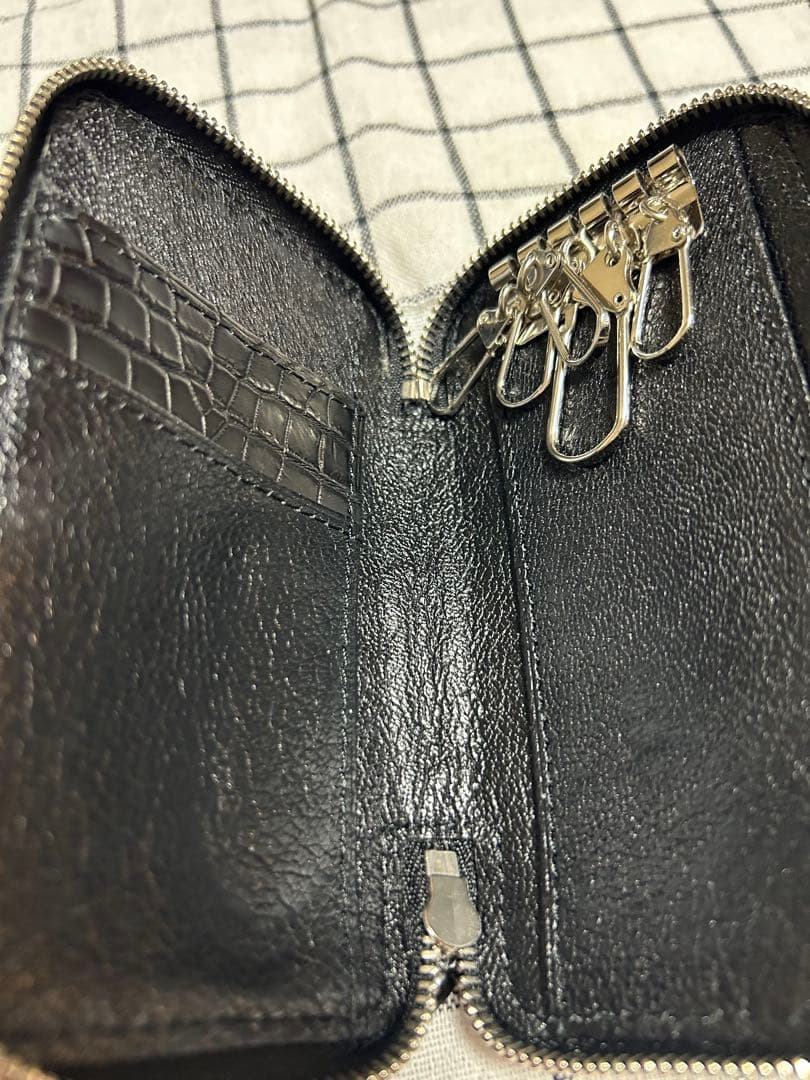 黒 クロコダイル　キーケース
