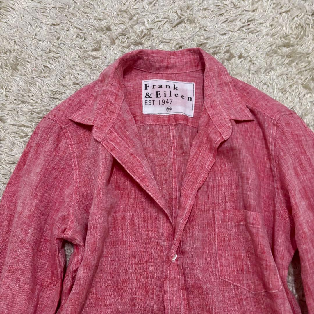 フランクアンドアイリーン　リネンシャツワンピース　ロングシャツ　スキッパーシャツ