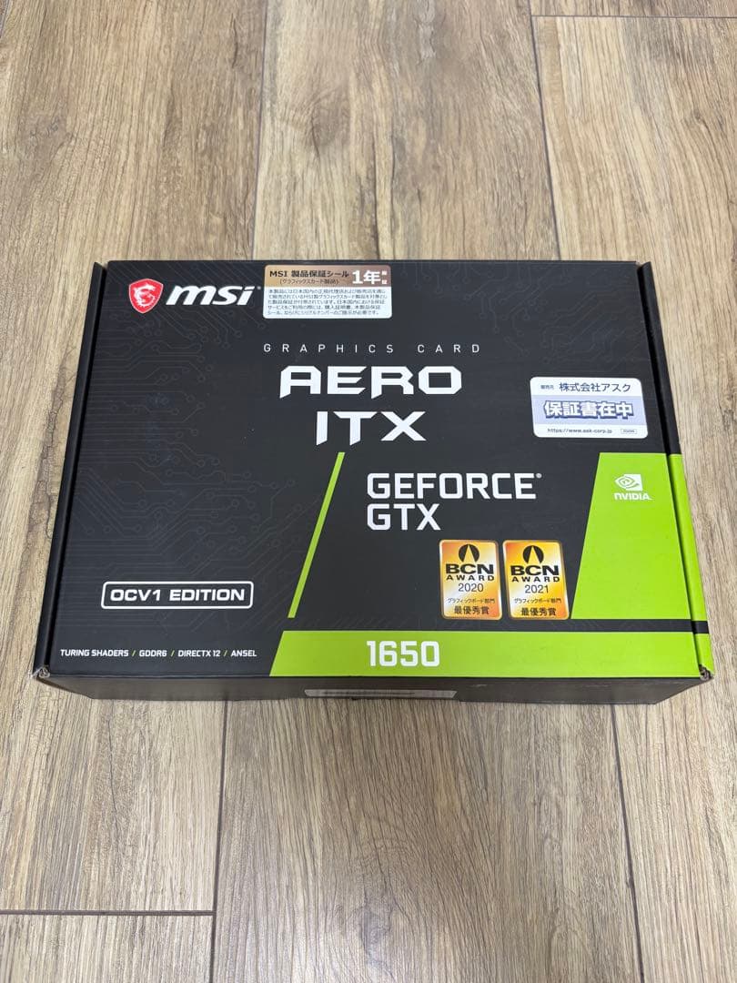 グラフィックボード・グラボ・ビデオカード MSI GeForce GTX 1650 D6 AERO ITX OCV1
