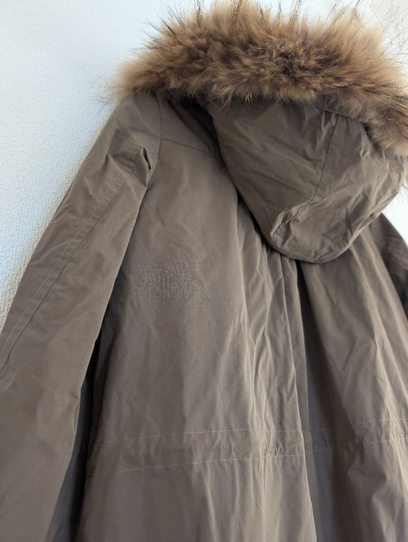 ブラウン フラワープリント ロングコート