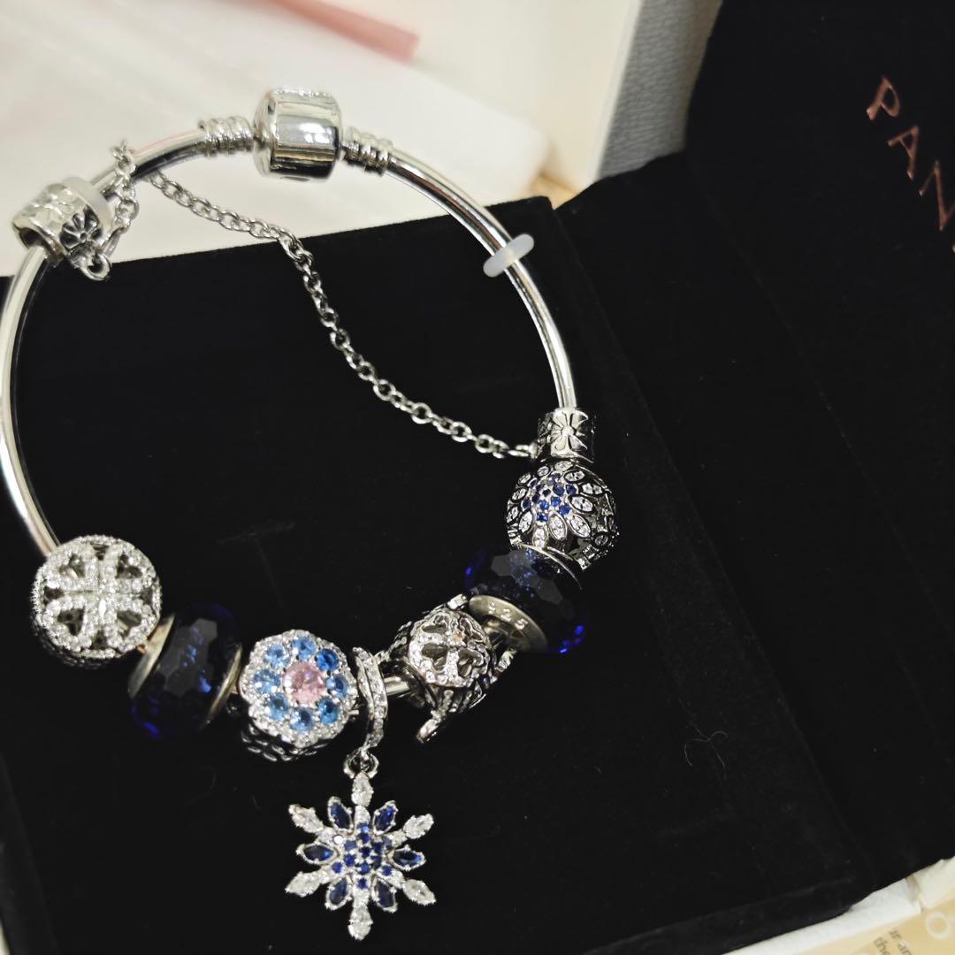 [PANDORA ]19cm. 925.シルバー チャーム付きブレスレット