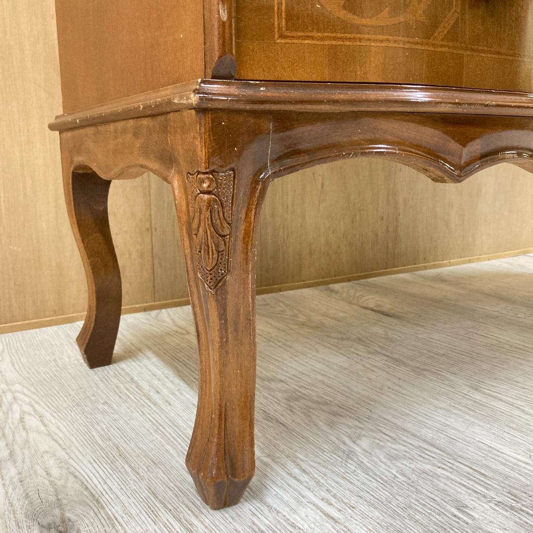 イタリア　象嵌　３段チェスト　猫足　クラシック