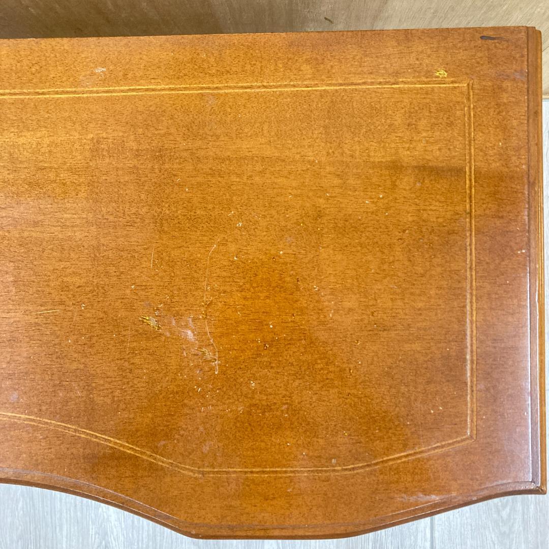 イタリア　象嵌　３段チェスト　猫足　クラシック