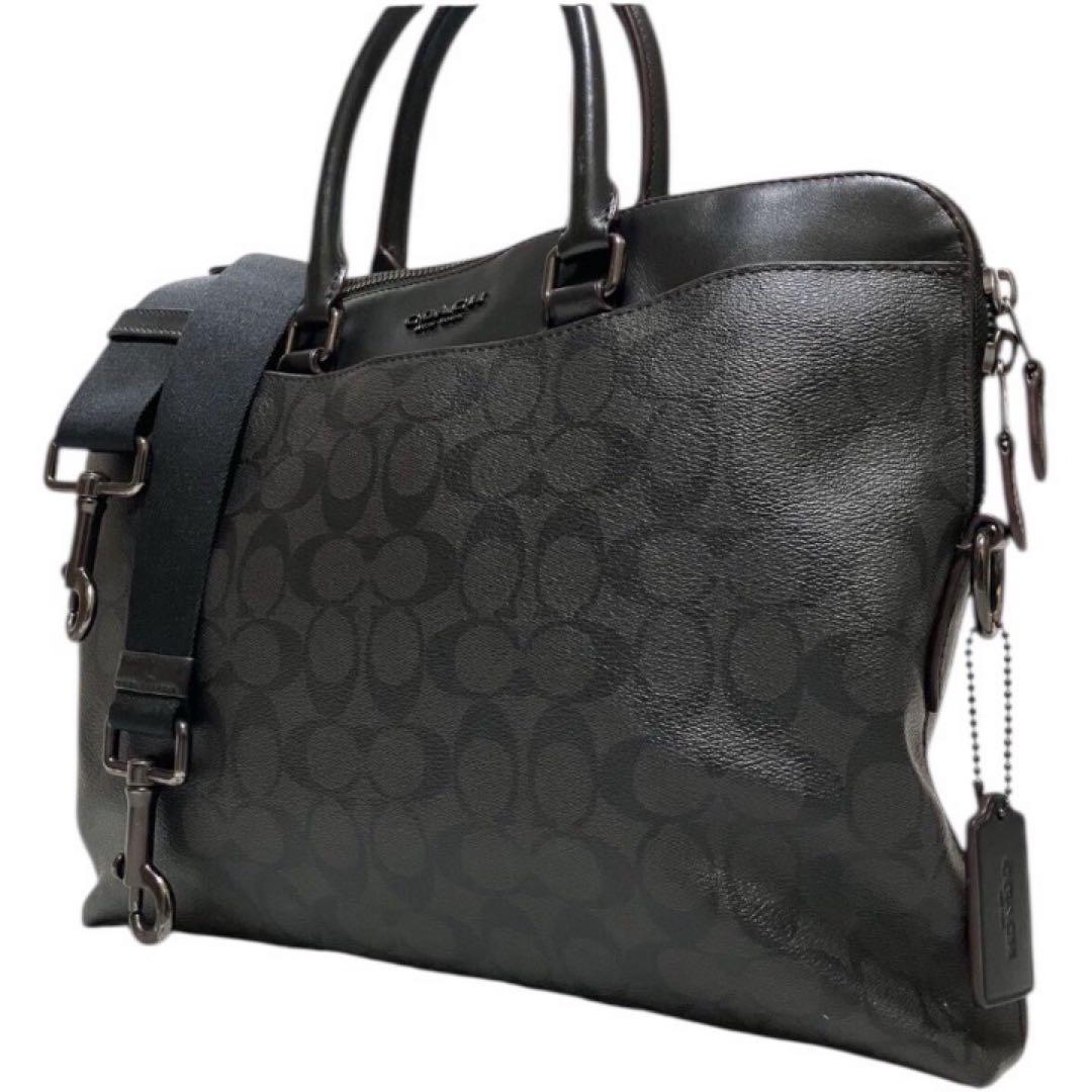 専用 極美品 コーチ ビジネスバッグ ベケット シグネチャー A4