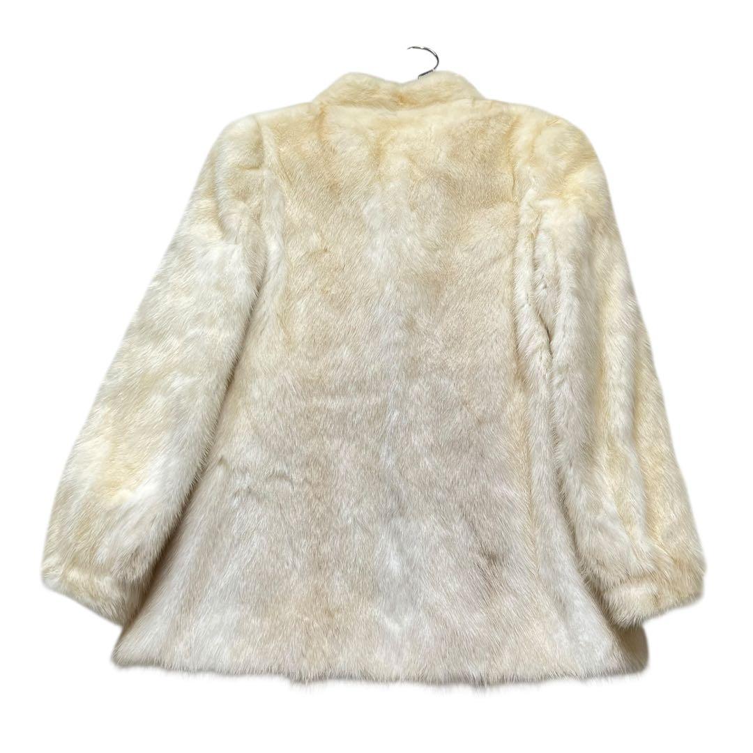 美品 エンバ パールミンク リアルファーコート 毛皮 Mサイズ相当
