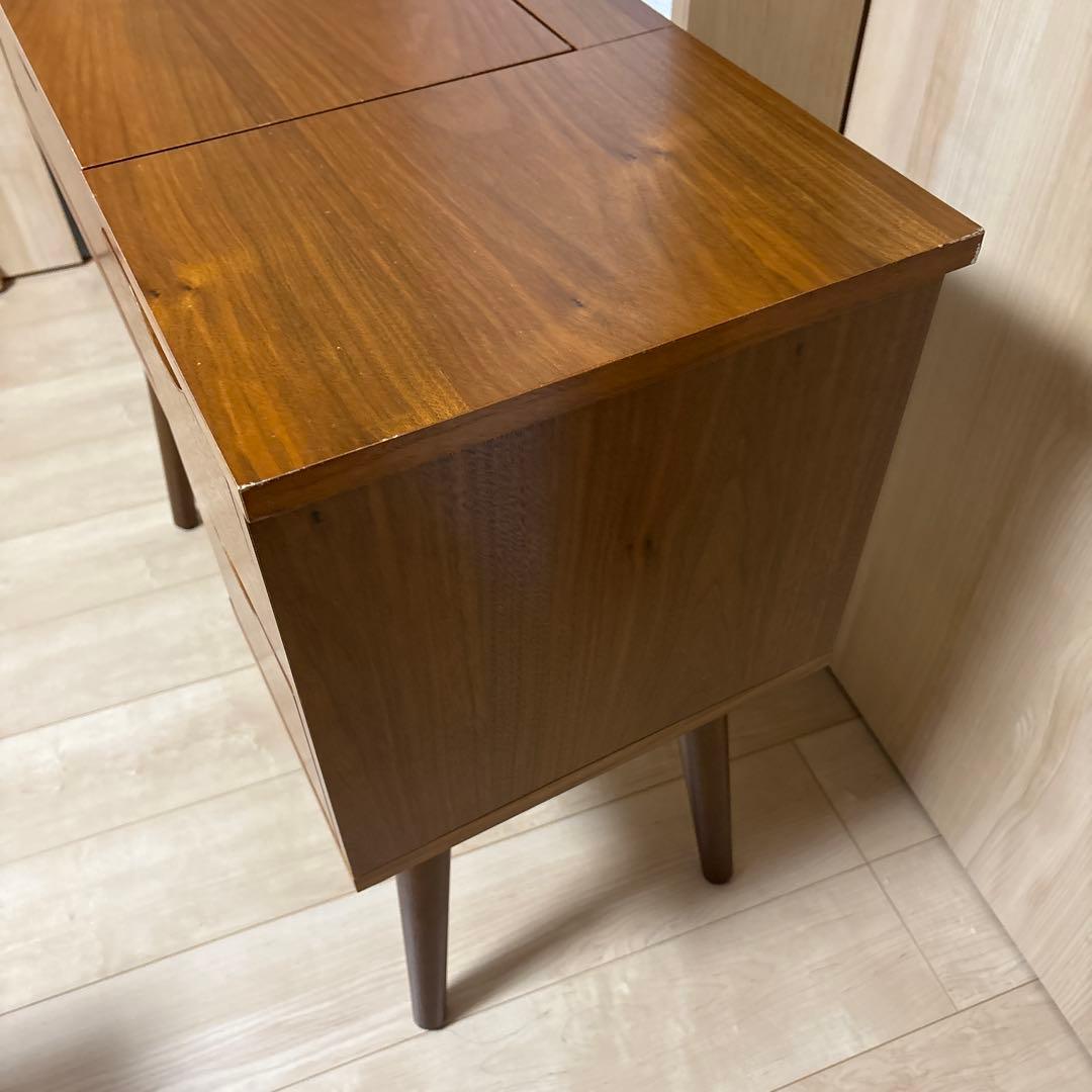 ノーチェ　NOCE ブラウン木製ドレッサー 引き出し2つ