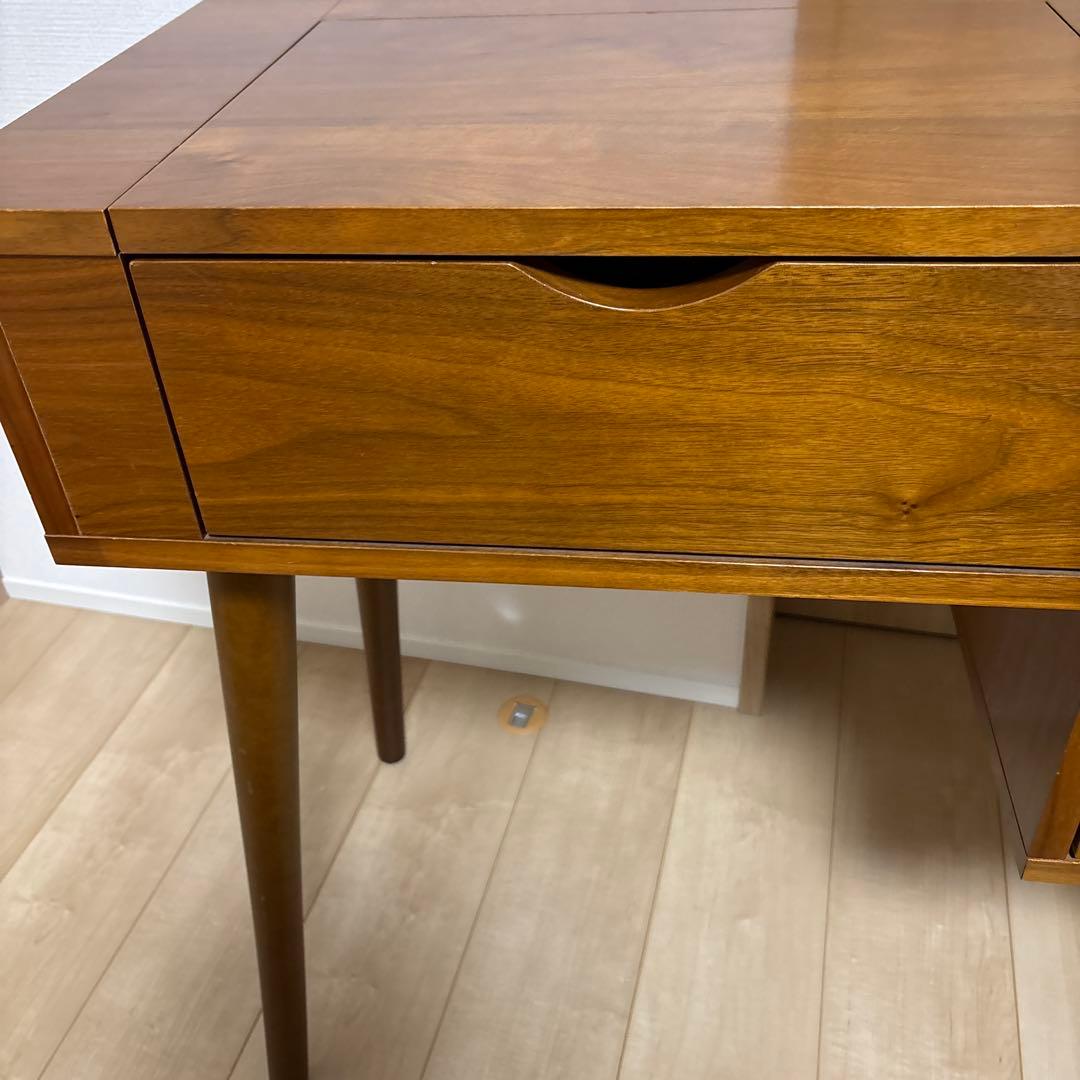 ノーチェ　NOCE ブラウン木製ドレッサー 引き出し2つ