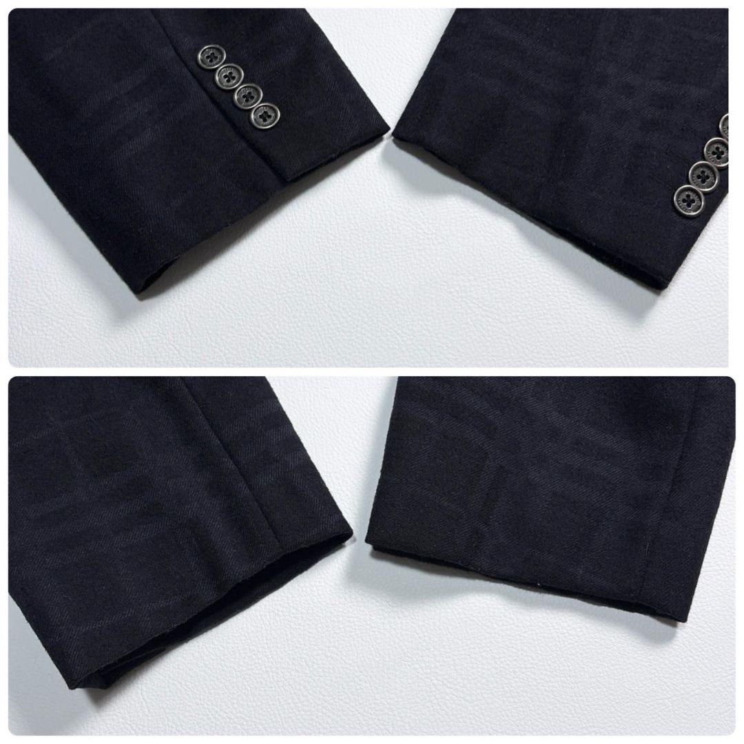 美品 バーバリーロンドン XL アンゴラ混 黒ノバチェック メタル ジャケット