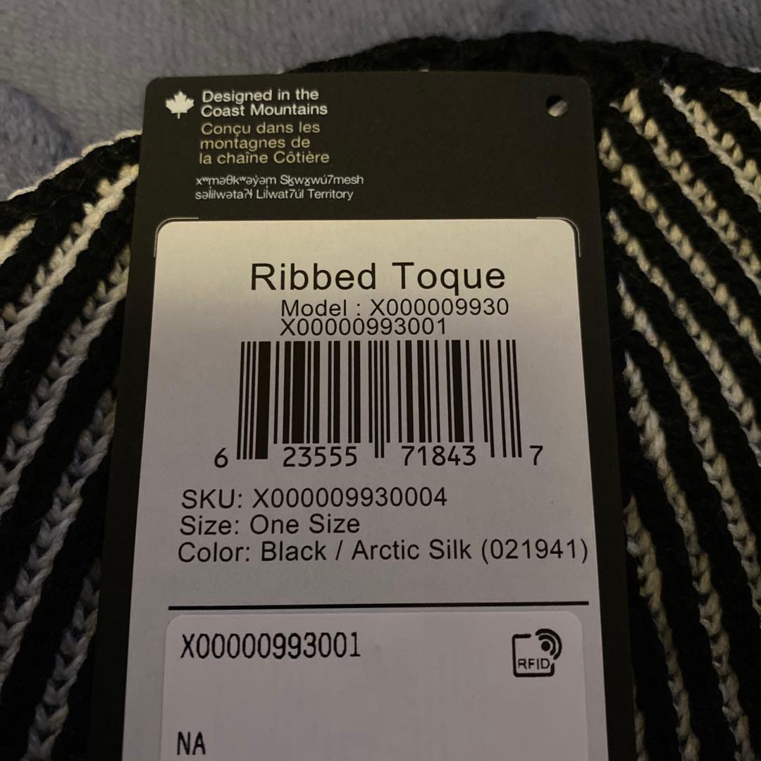 ARC'TERYX リブ編みトーク ブラック　新作