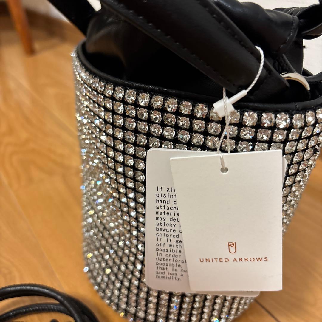 新品・未使用　ユナイテッドアローズ　ストーン装飾 バケットバッグ