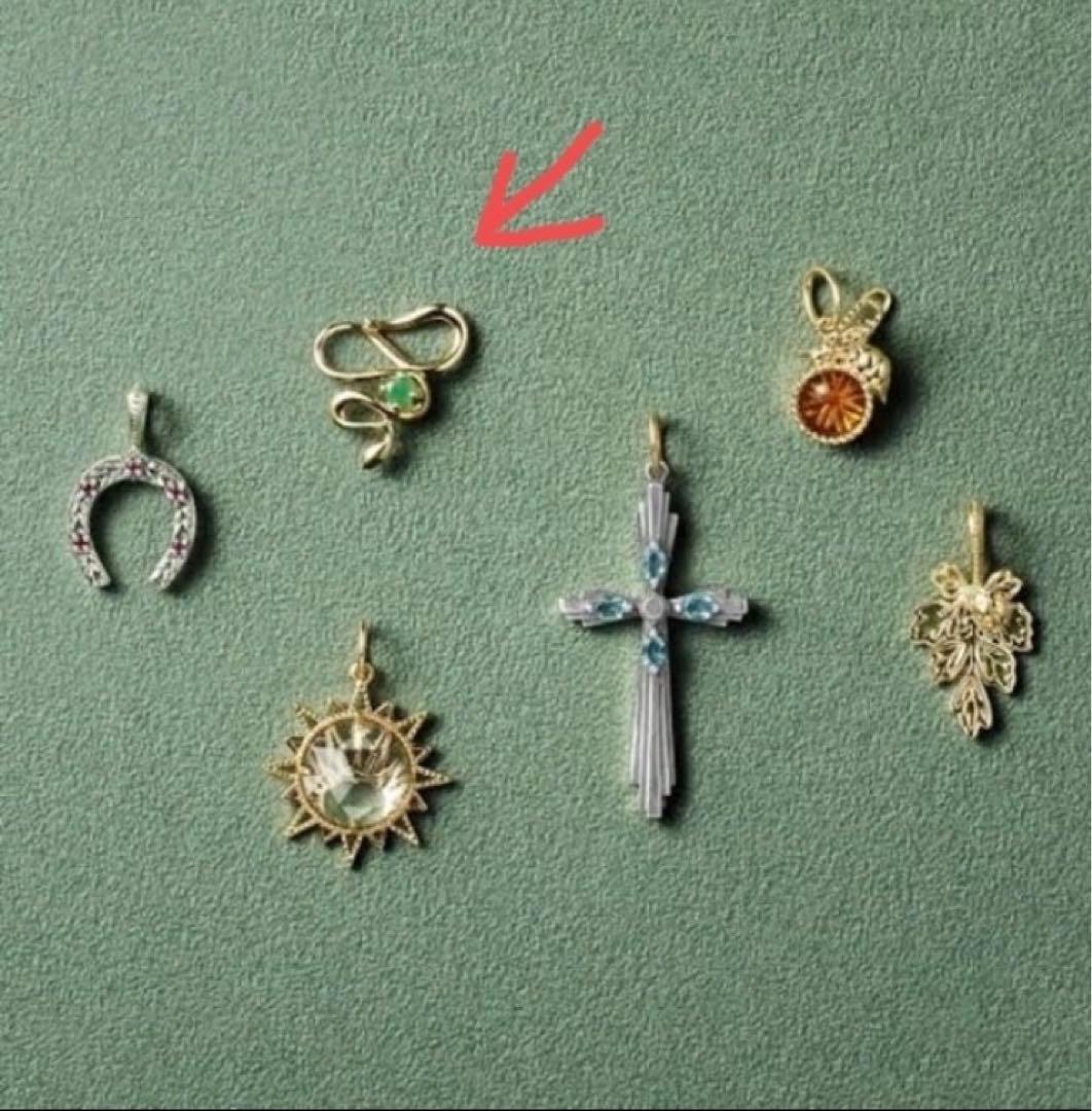 アガット agete ヘビ　チャーム　K10