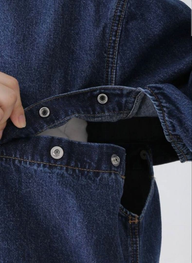 CURRENTAGE / カレンテージ ノーカラーデニムジャケット