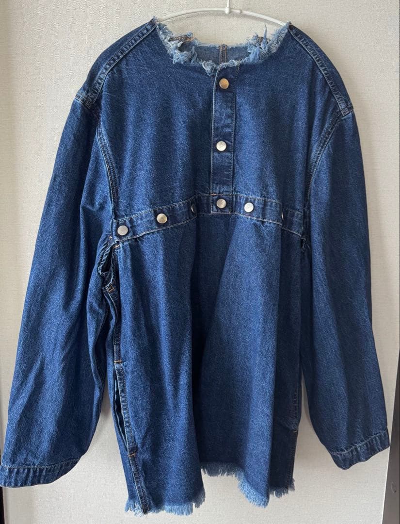 CURRENTAGE / カレンテージ ノーカラーデニムジャケット