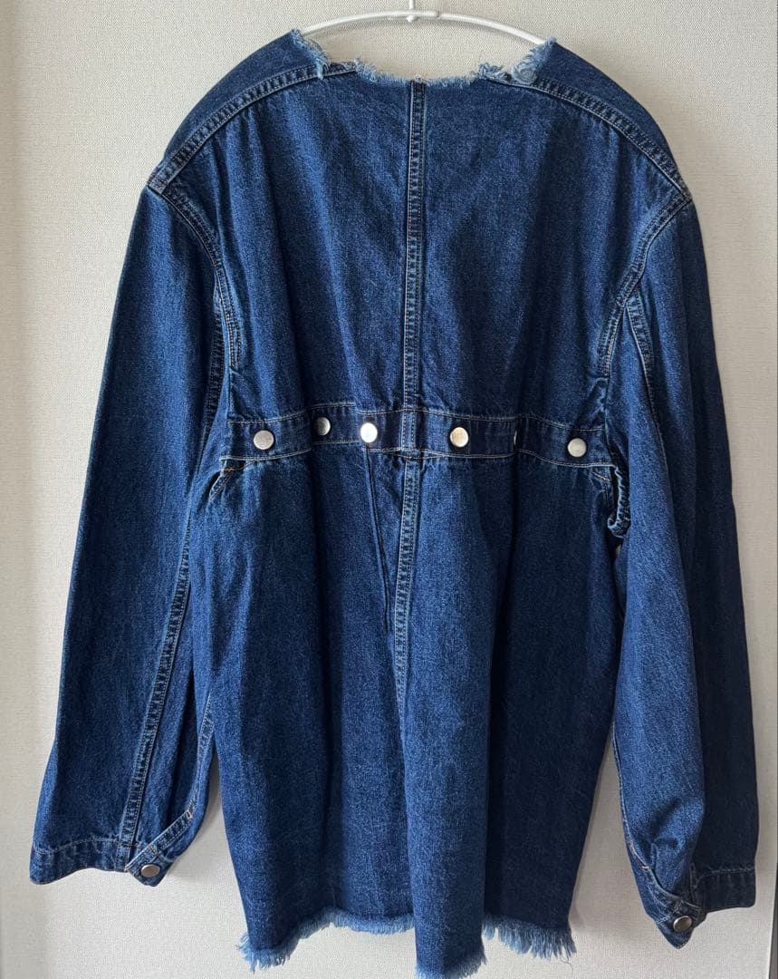 CURRENTAGE / カレンテージ ノーカラーデニムジャケット