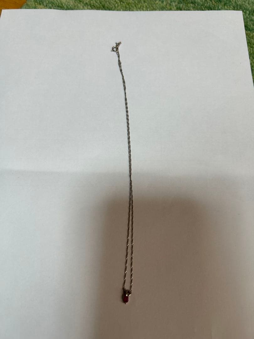 プラチナ850ネックレス ピンク宝石 約40cm