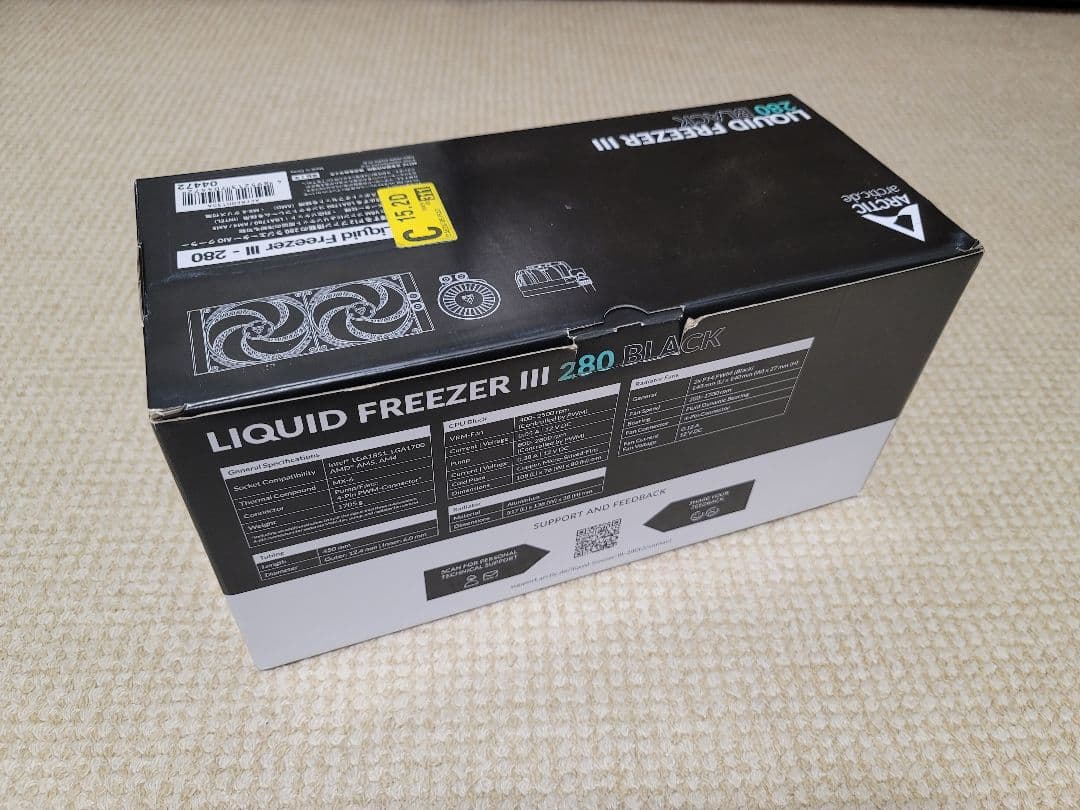 PC用ファン・クーラー ARCTIC LIQUID FREEZER III 280 BLACK