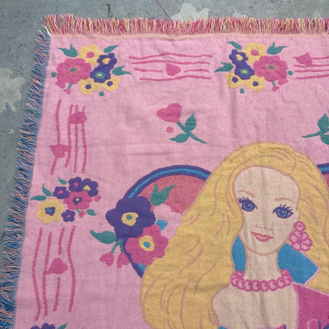 バービー　ブランケット　マルチカバー　ソファーカバー　ラグ　155x135