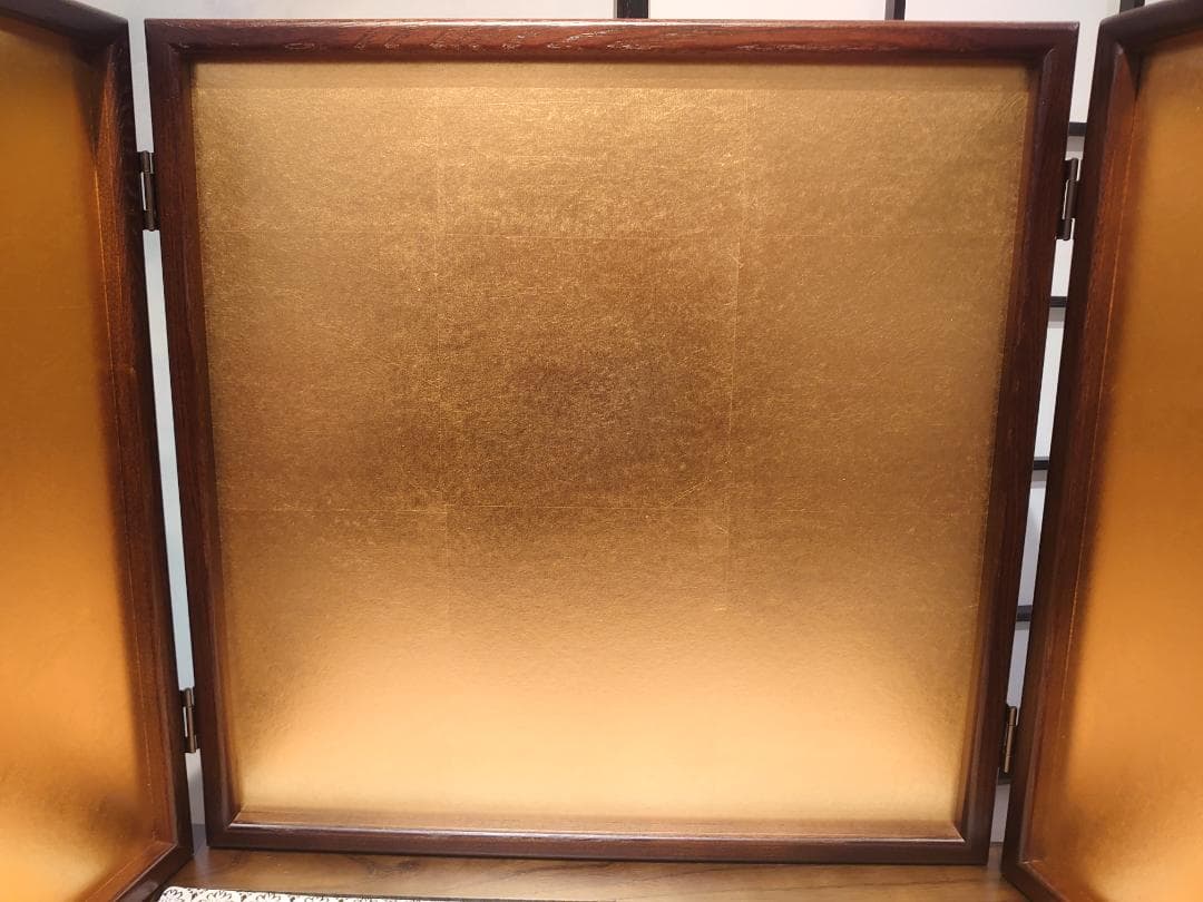 ●五月人形用●　日本伝統工芸品金沢箔　金箔押屏風セット