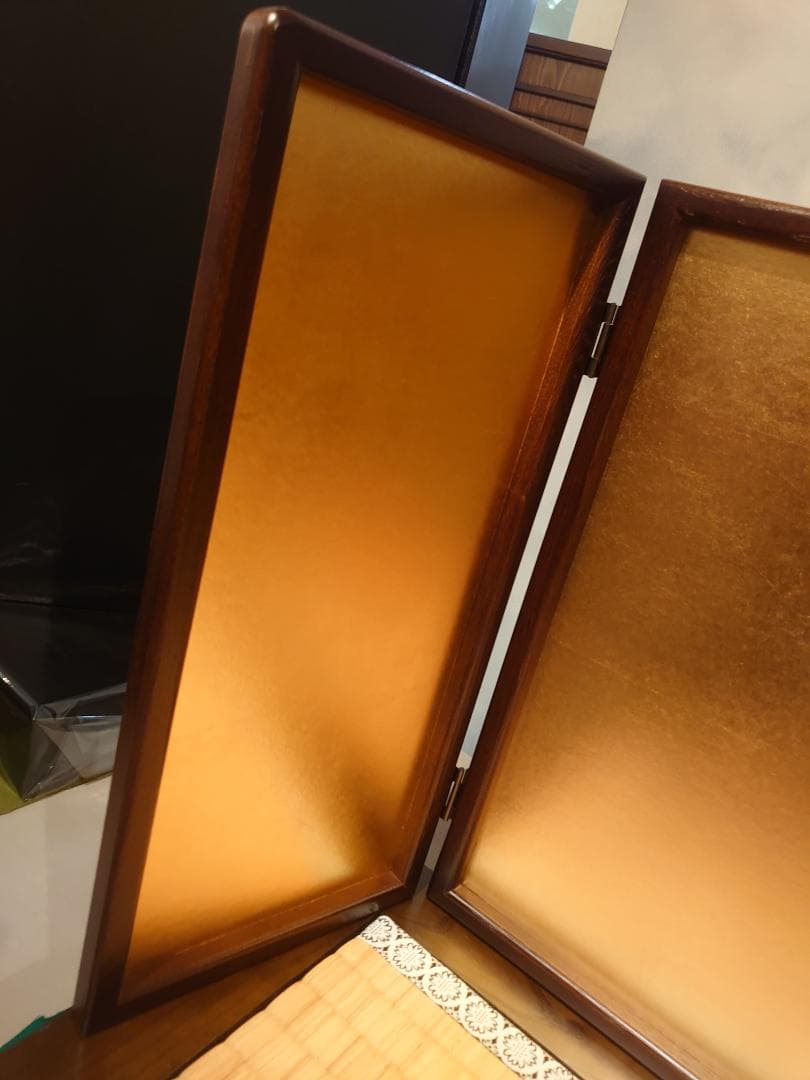 ●五月人形用●　日本伝統工芸品金沢箔　金箔押屏風セット