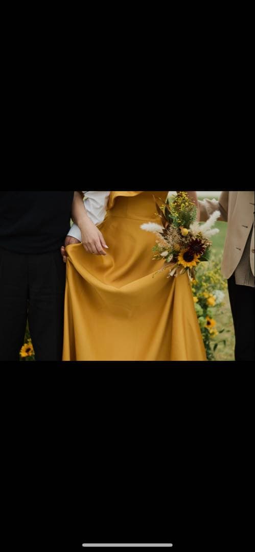 【あか】ドレスプロダクション　オフショルダーAラインドレス W274MU