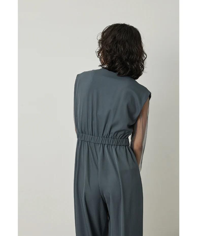 niana ニアナ スタンドアウトカラーオールインパンツ M 結婚式 お呼ばれ