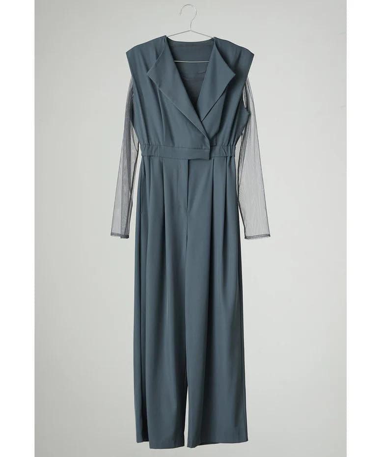 niana ニアナ スタンドアウトカラーオールインパンツ M 結婚式 お呼ばれ