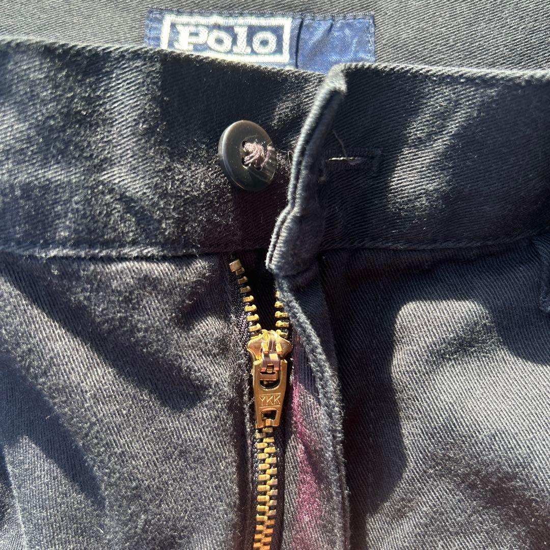 ブラック 90s Ralph Lauren チノパン ノータック ポロチノ