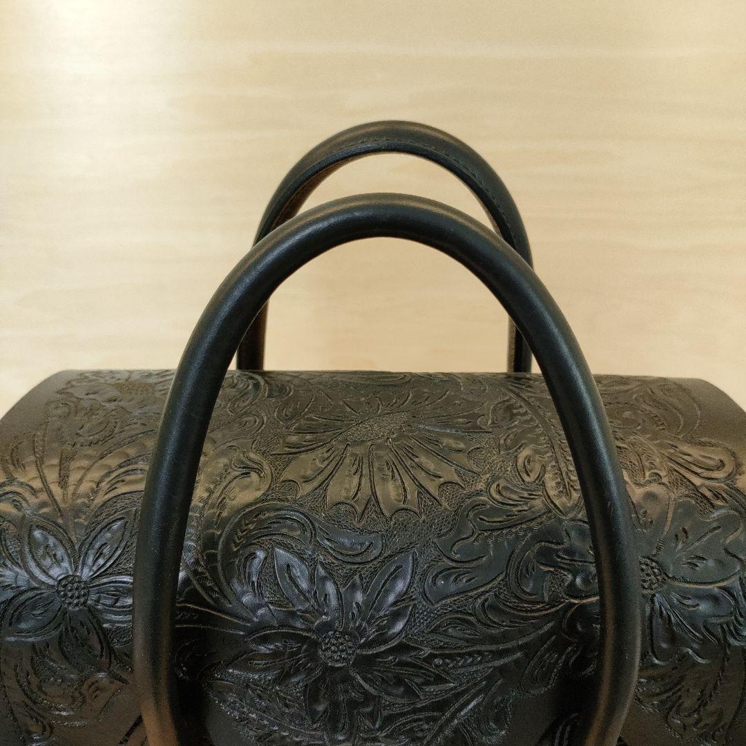 GRACE CONTINENTAL カービングトライブス　カゴバッグ 黒