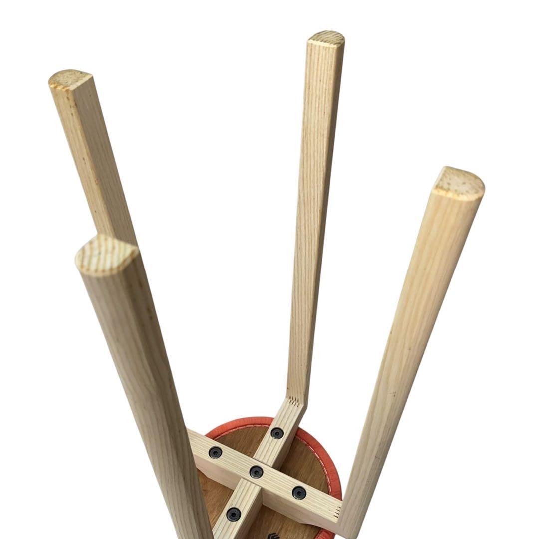 美品　匠工芸 マッシュルームスツール　Sサイズ　オレンジ