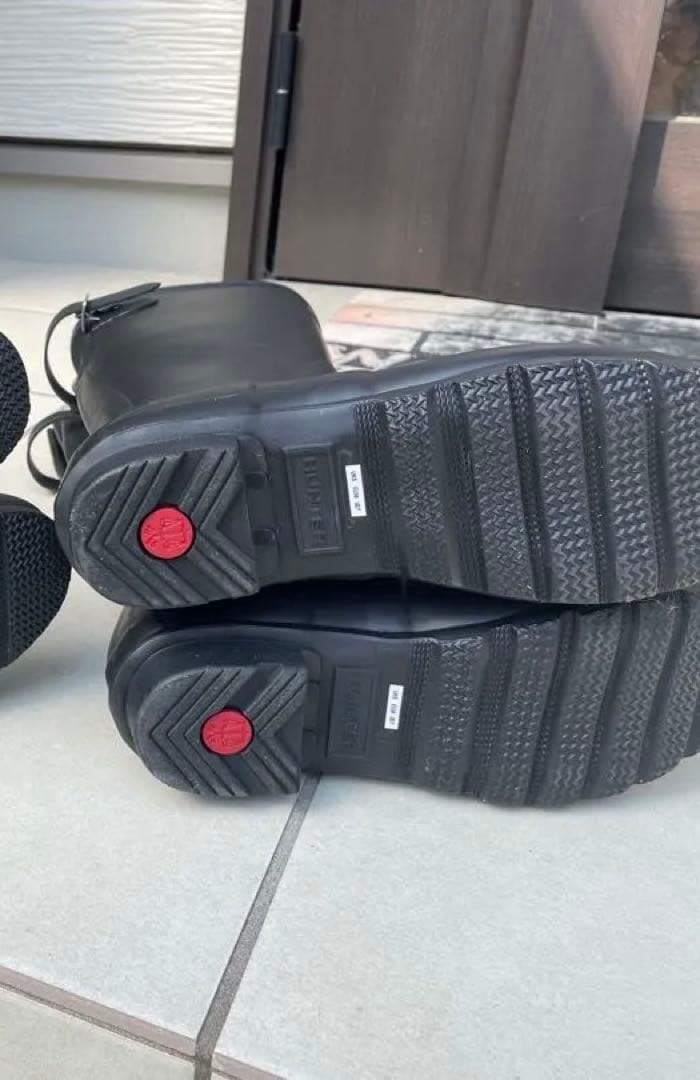 HUNTER ブラック 長靴 バックル付き　24cm 25cm 2足セット